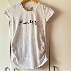 White maternity t-shirt size